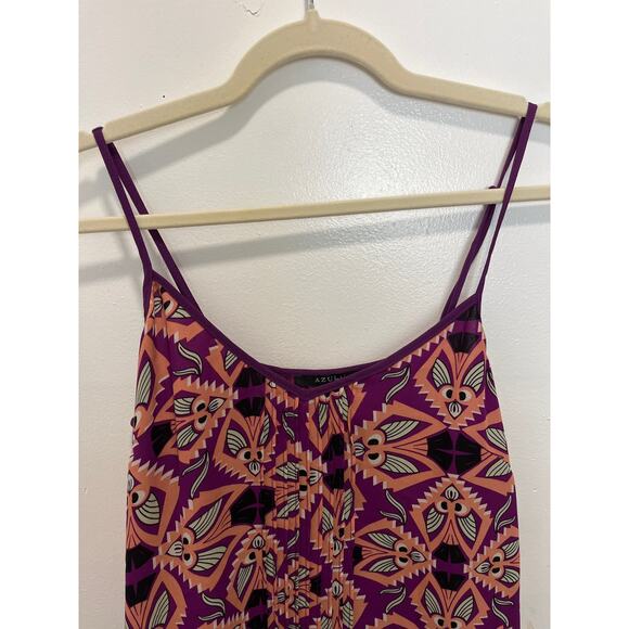 Azulu Geometric Pattern Momens 3 V Neck Lined Pullover Tank Top - Picture 4 of 10